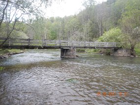 4-2021017$ Hummm....took this pic because its a cool place on Spring Creek. I did get one and lost another under this bridge.