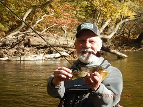 $Breeches 11-09-2021001$ Mike got the only trout on our visit to the breeches at Boiling Springs