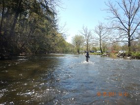 $YellowBreeches4-26-2021002$ Then we switched locations and found a spot that resembled the first day of trout season. Cars and fishermen everywhere and spin fishermen at that. Can you say...