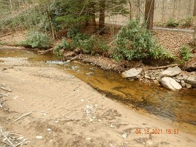 $HickoryRun4-18-2021015$ The fordway isn't any more. It is drained. Maybe on purpose, maybe not but my first fish came from here.