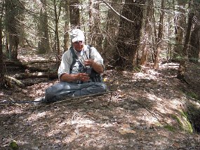 19-2021060$ With nothing happening on the Lehigh we went to Fourth Run. Just a sip of a stream but it holds brookies. Sometimes it is deeper than it is wide.