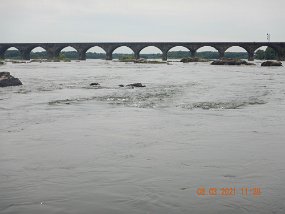 $Susquehanna8-3-2021005$ Fished in the shadow of the Rockville Bridge. Can usually catch a few little smallies here and today was no exception.